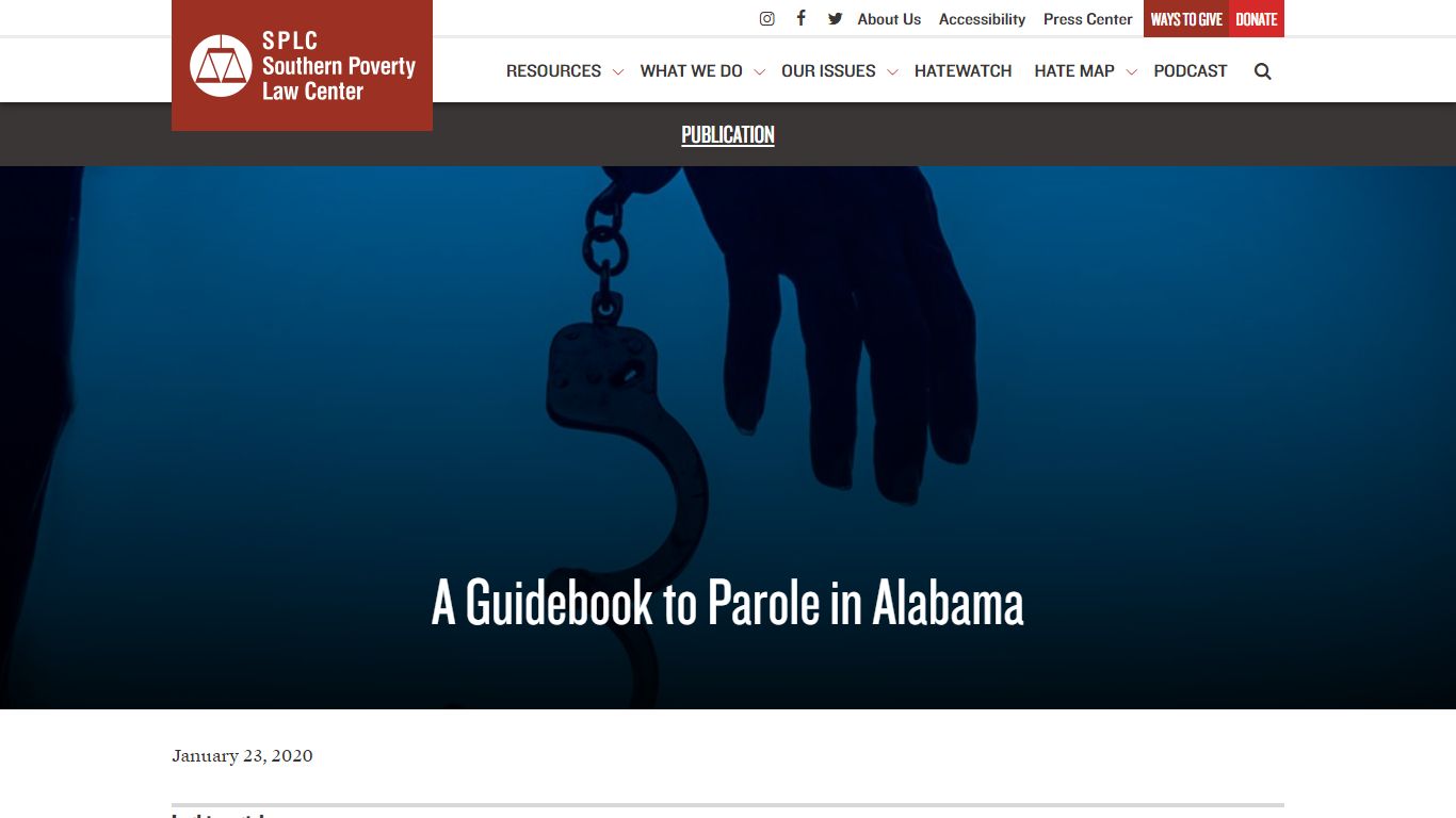 A Guidebook to Parole in Alabama | Southern Poverty Law Center